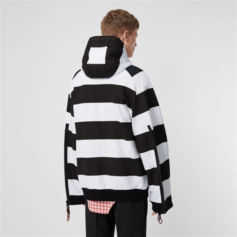 burberry stripe hoodie|burberry hoodie black and white.